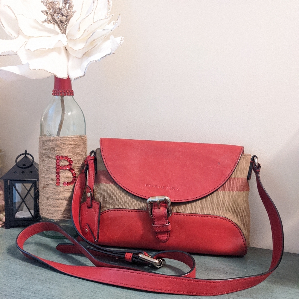 BURBERRY Brit " Henham" house check crossbody bag